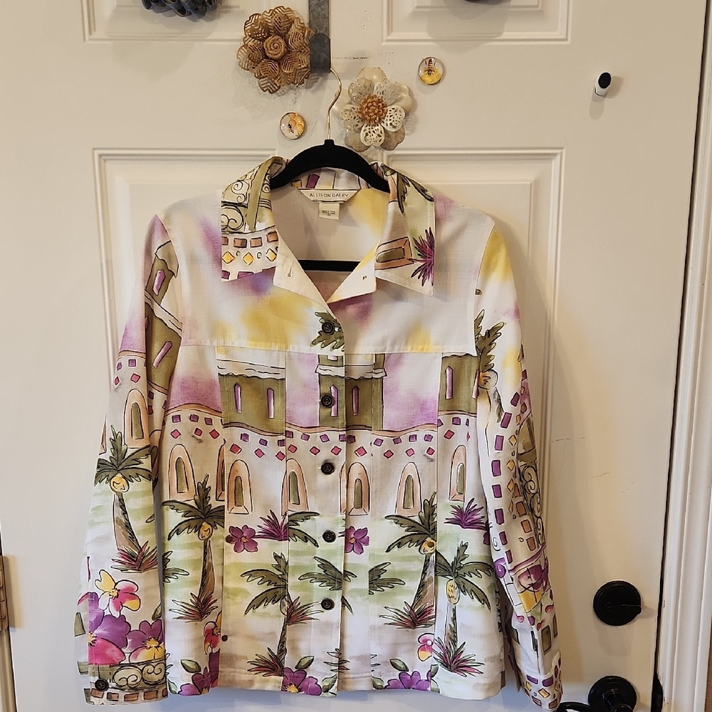 Tropical Print Blazer